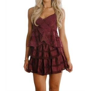 NEW LOVESHACKFANCY luschia top in oxblood